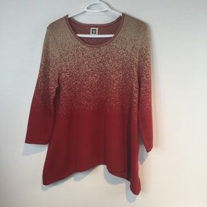 Anne Klein Red Sweater Large
